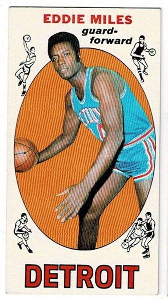 1969 Topps Basketball #21 Eddie Miles - Detroit Pistons